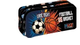 Trousse scolaire cylindrique Must Team (motif football/basketball)