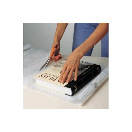 Plastification adhésive de livre à l'unité