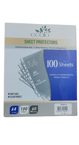 100 Pochette pérforé 60 microns écolo