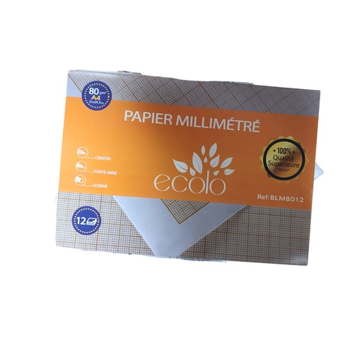 [BLM8012] Papier millimetre BOITE DE 10 ecolo