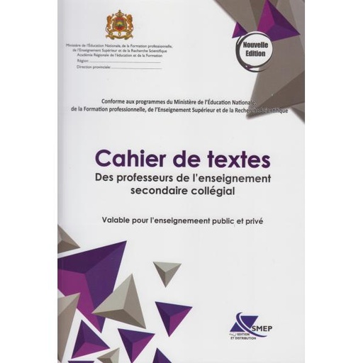 CAHIER DE TEXTES 