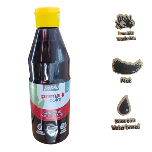 Pébéo 500ml gouache Noire