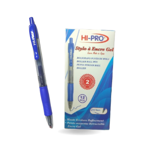 HI-PRO 0.7mm stylo a Encre Gel bleu