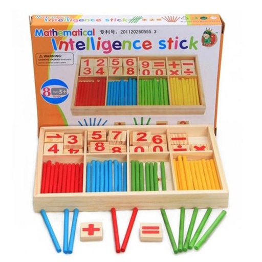 Intelligence Montessori Mathematical Intelligence Stick Jouet sen bois éducatifs jeux mathématiques