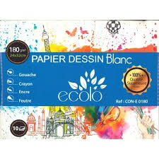 [CON-E0180-A4] pochette de dessin blanche ecolo