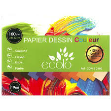 [CON-E0160-A4] pochette de dessin couleur ecolo