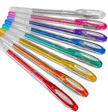 pochette de 6 stylo gel brillant