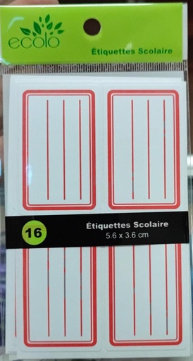 pochette de 16 etiquettes