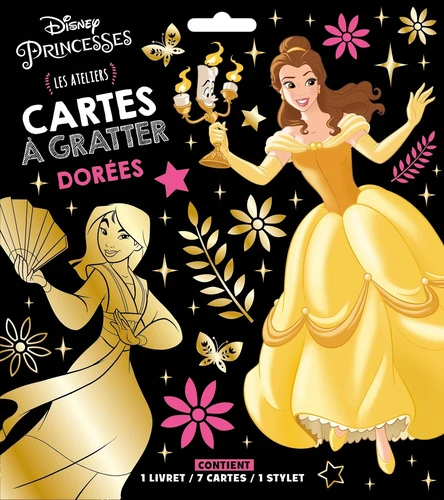 Cartes à gratter dorées Disney Princesses - Les ateliers