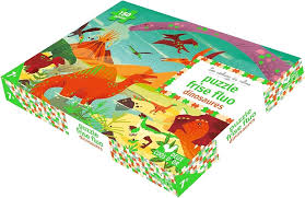 PUZZLE FRISE FLUO DINOSAURES 