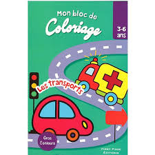 MON BLOC DE COLORIAGE :LES TRANSPORTS