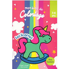 MON BLOC DE COLORIAGE:Les licornes