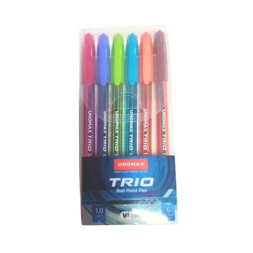Pochette de 6 stylos UNIMAX TRIO