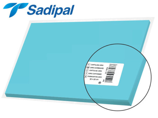 Papier Bristol 50*65 Azul Turquesa Sadipal