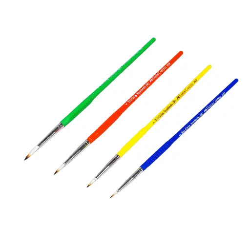 4 PINCEAUX TRI-GRIP RONDS FABER CASTELL