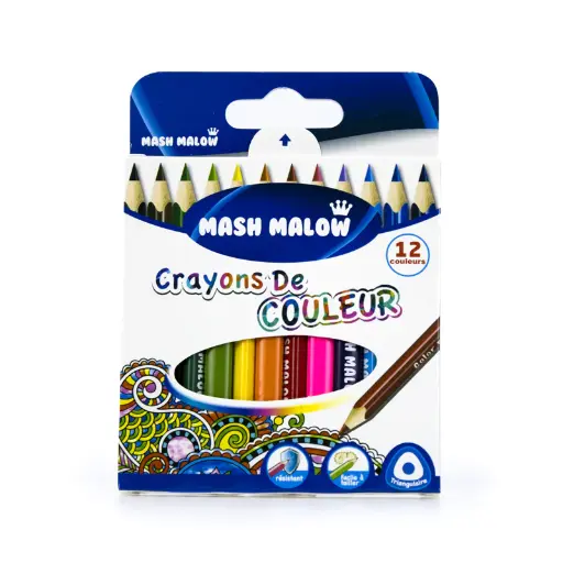 Boite de 12 Crayons Couleur Mini Mash Malow 