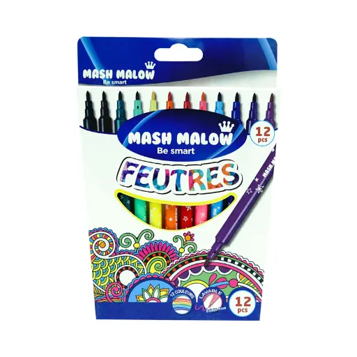 12 Feutres Mash Malow Pointe Fine 