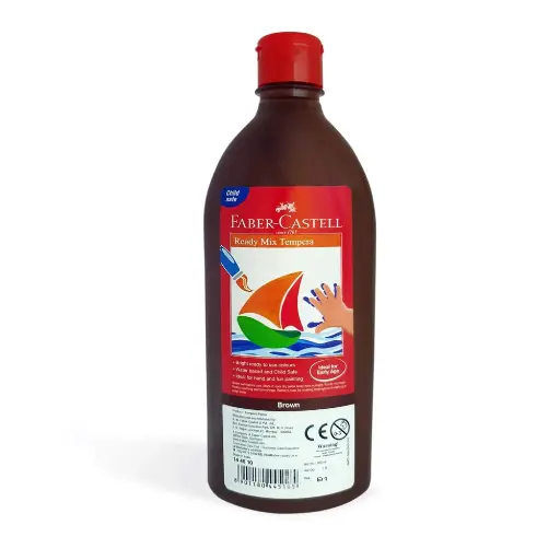 [144510] Faber-Castell Bouteille Gouache Peinture  Tempera 500ml - MARRON