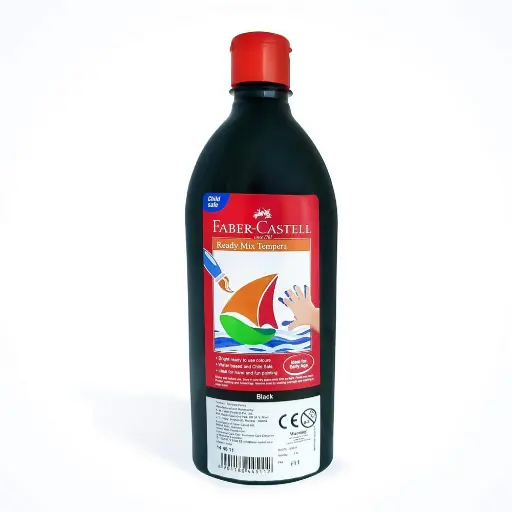 [144511] Faber-Castell Bouteille Gouache PeintureTempera 500ml - NOIR