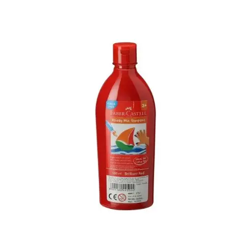 [144504] Faber-Castell Bouteille Gouache Peinture Tempera 500ml - ROUGE BRILLANT