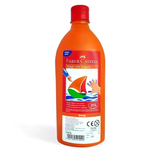 [144502] Faber-Castell Bouteille Gouache Peinture Tempera 500ml - ORANGE