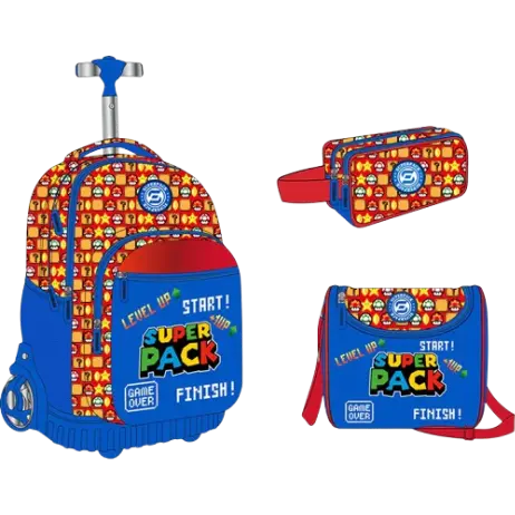 Cartable Trolley Super pack 3 Pièces