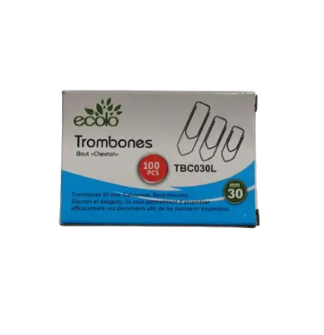 Boite de 100 Trombones Large 30 MM